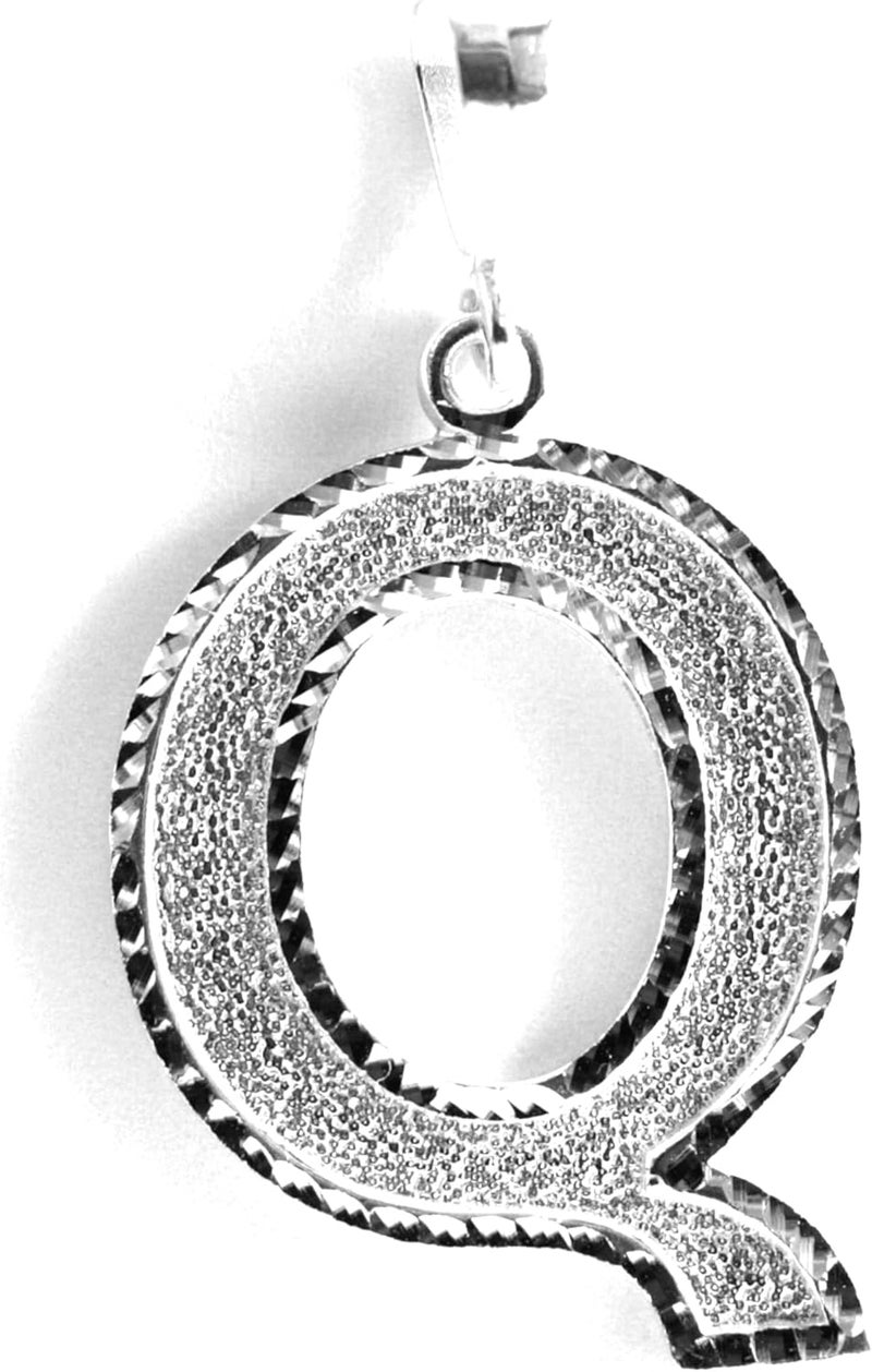 Deidreamers Personalized 1.0 Inch Solid.925 Sterling Silver Initial A-Z Charm - Image 1
